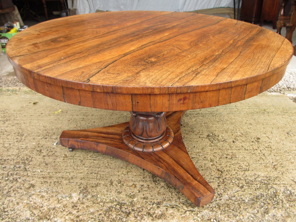 19th century Rosewood circular tilt top breakfast table  View II