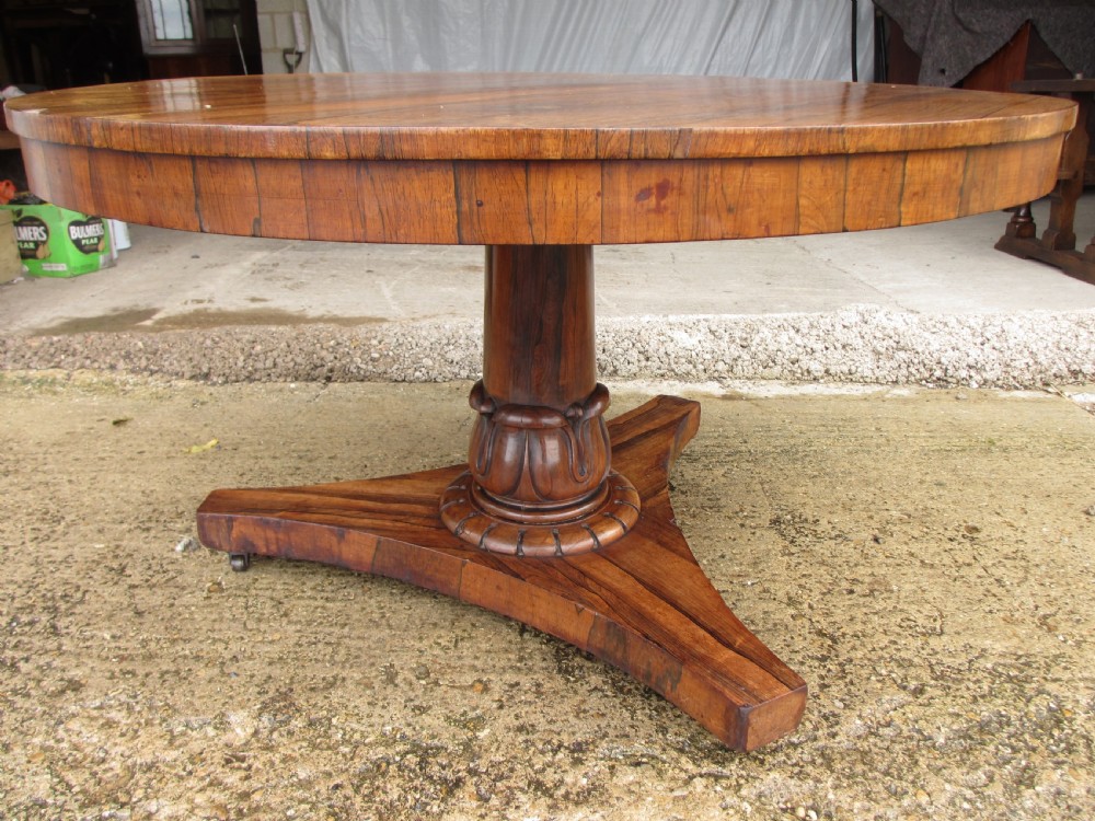 19th century Rosewood circular tilt top breakfast table  View III