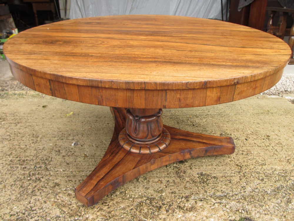 19th century Rosewood circular tilt top breakfast table  View IV
