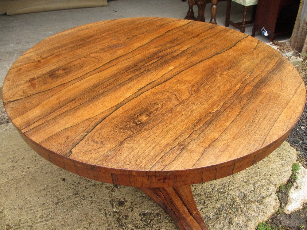 19th century Rosewood circular tilt top breakfast table  View V