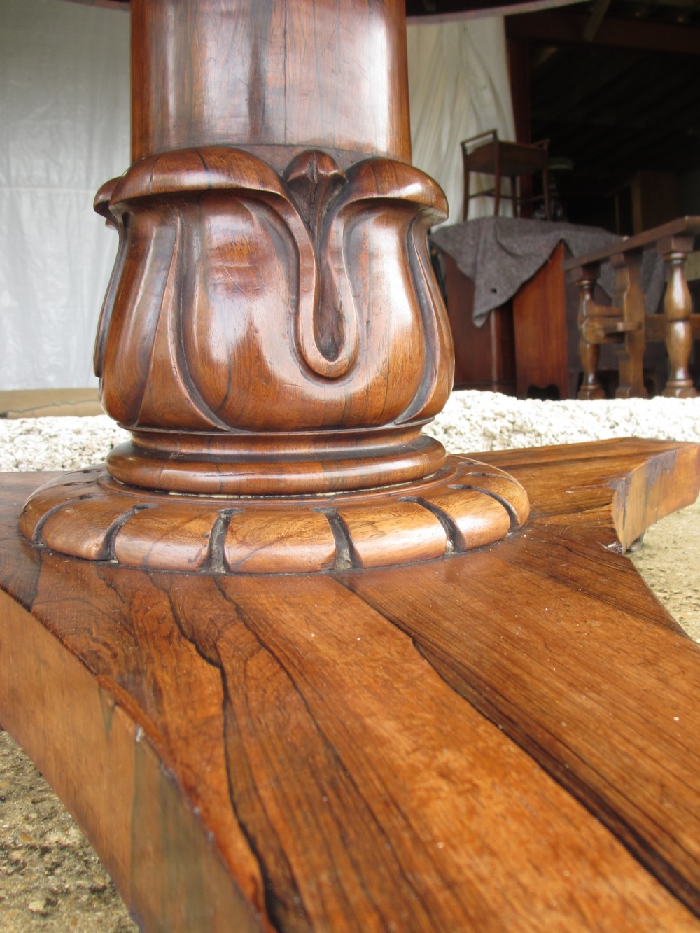 19th century Rosewood circular tilt top breakfast table  View VIII