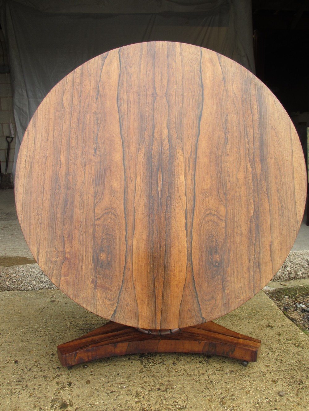 19th century Rosewood circular tilt top breakfast table  View IX