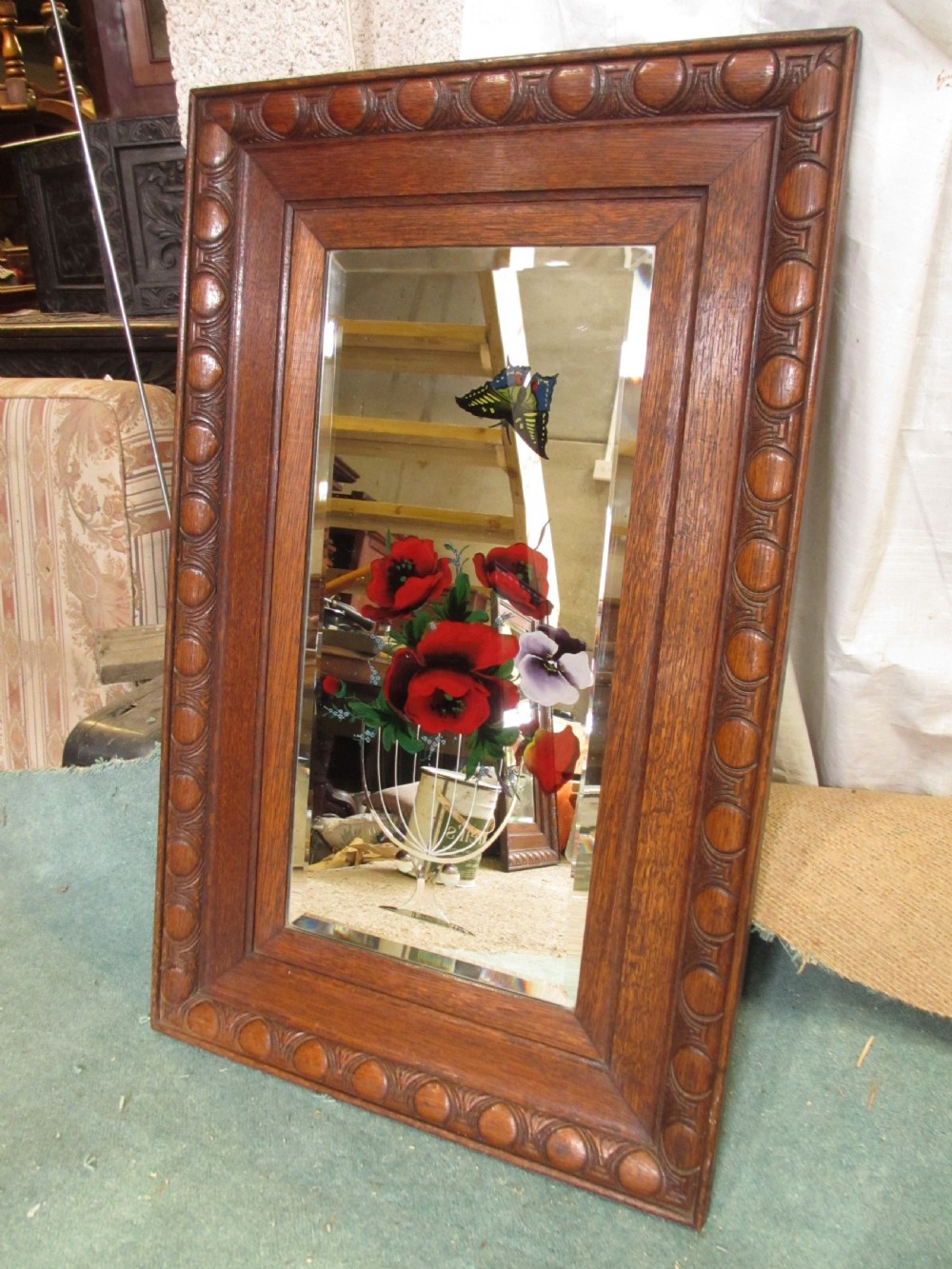 Pair of Victorian bevel edged wall hanging mirrors View VIII