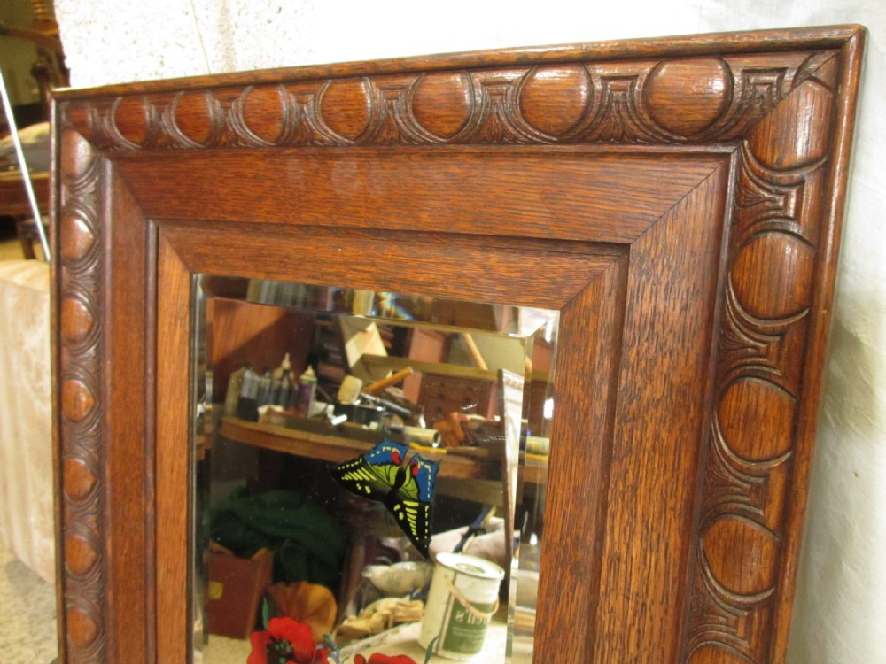 Pair of Victorian bevel edged wall hanging mirrors View IX
