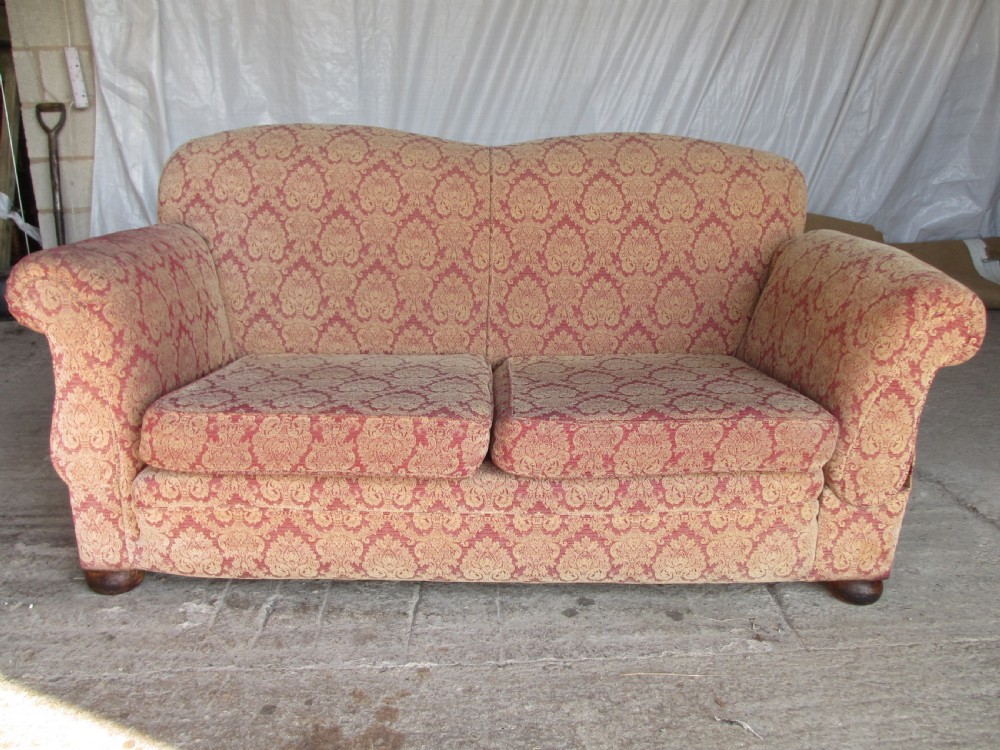 19th century drop arm chesterfield style sofa  View II
