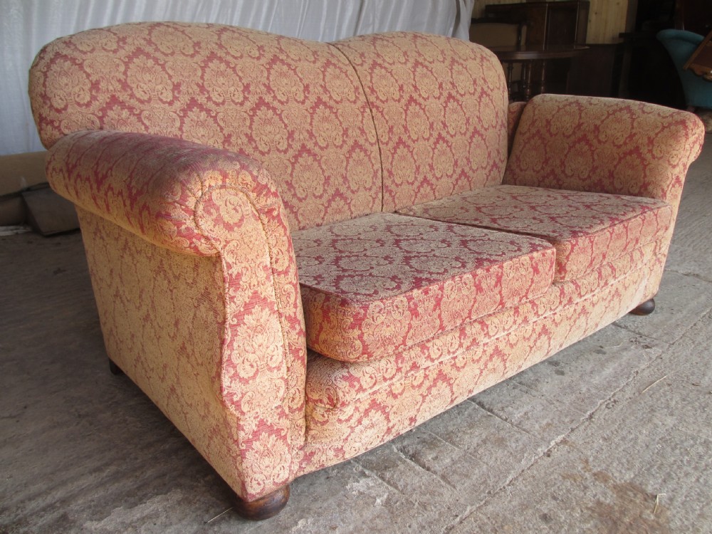19th century drop arm chesterfield style sofa  View III