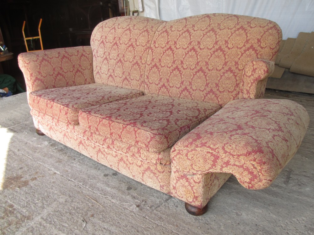 19th century drop arm chesterfield style sofa  View IX