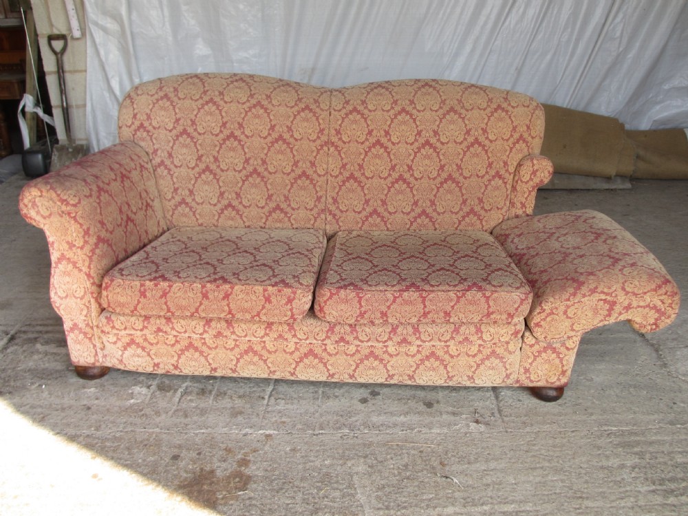 19th century drop arm chesterfield style sofa  View X