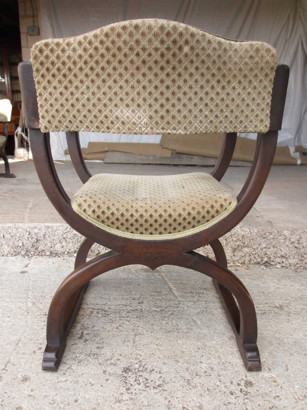 Unusual late 19th century set of six oak dining armchairs View XII