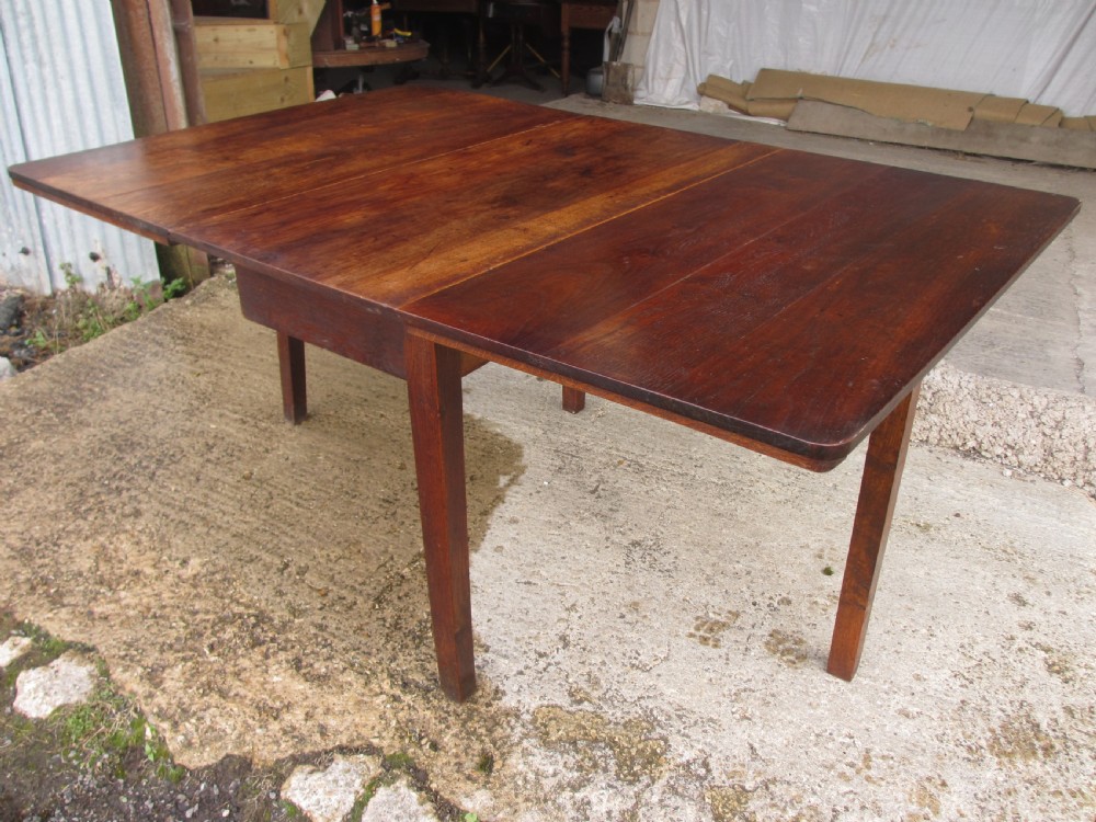 19th century oak rectangular twin leaf dining table 