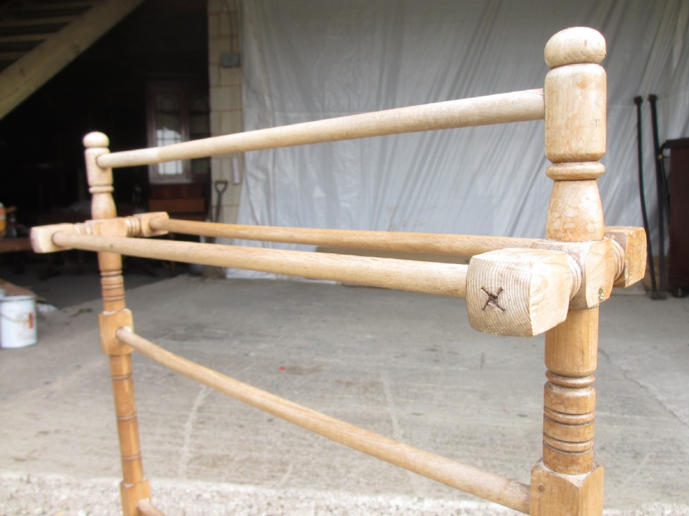 Matched pair of 19th century ash towel rails  View V