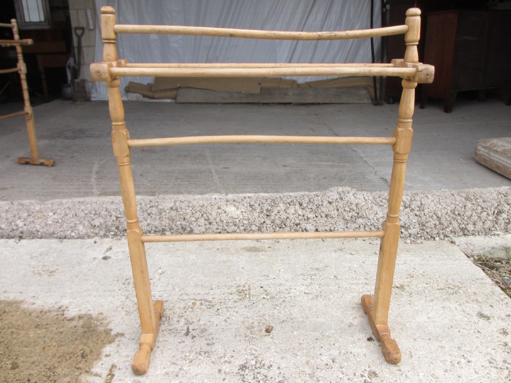 Matched pair of 19th century ash towel rails  View IX