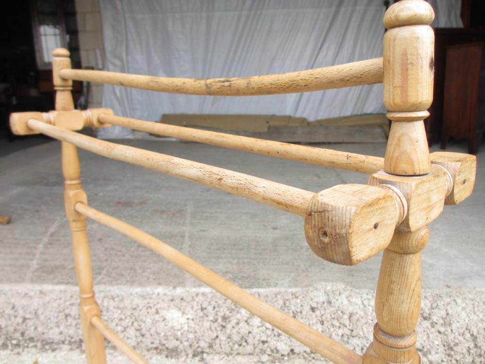 Matched pair of 19th century ash towel rails  View X
