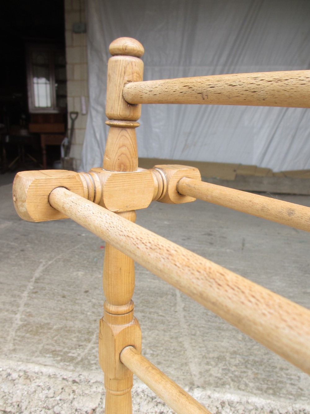 Matched pair of 19th century ash towel rails  View XI