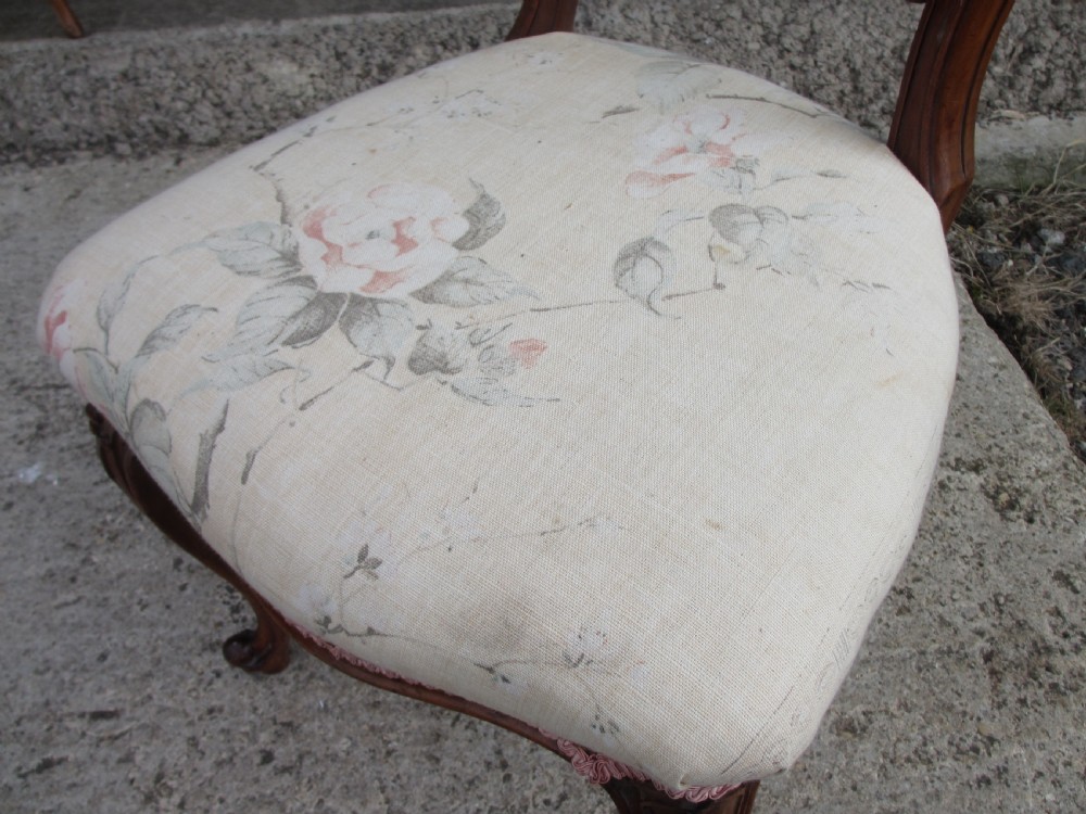 Victorian mahogany single balloon back chair View V