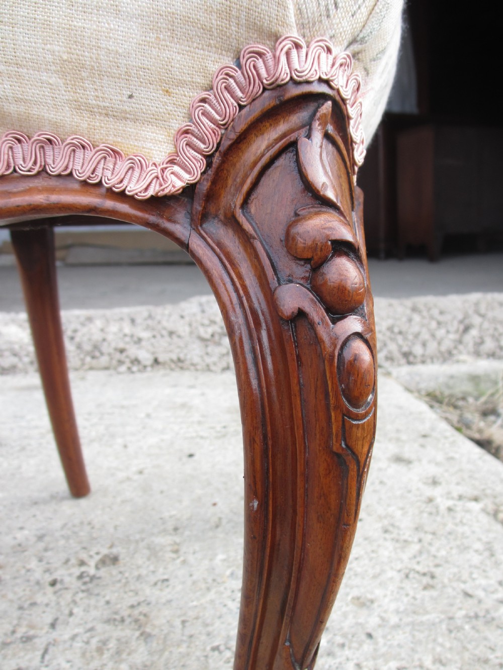Victorian mahogany single balloon back chair View VII
