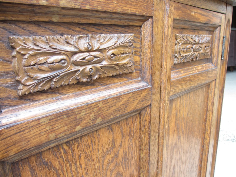 Edwardian oak stationary cabinet View III