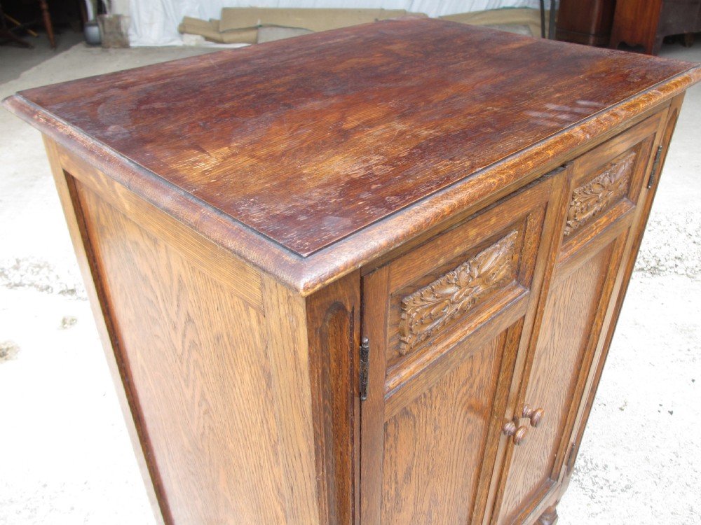 Edwardian oak stationary cabinet View IV