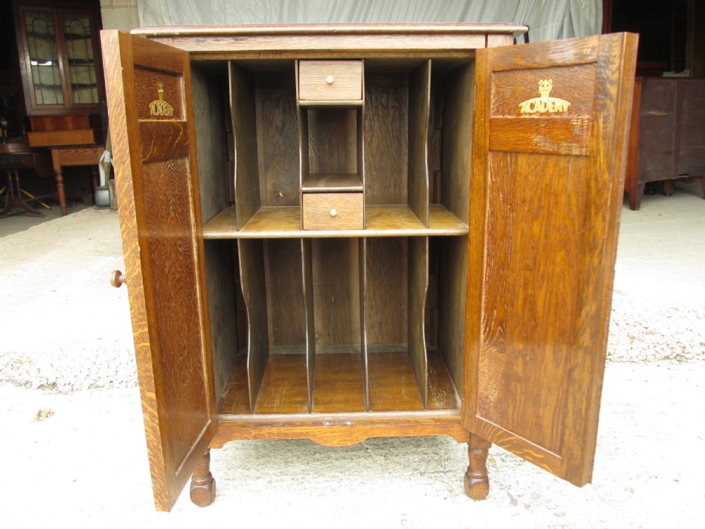 Edwardian oak stationary cabinet View V