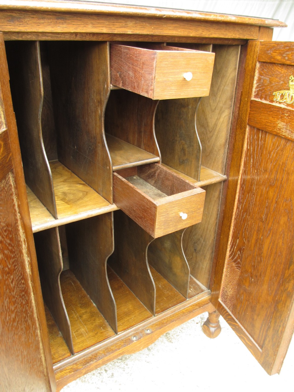 Edwardian oak stationary cabinet View VIII