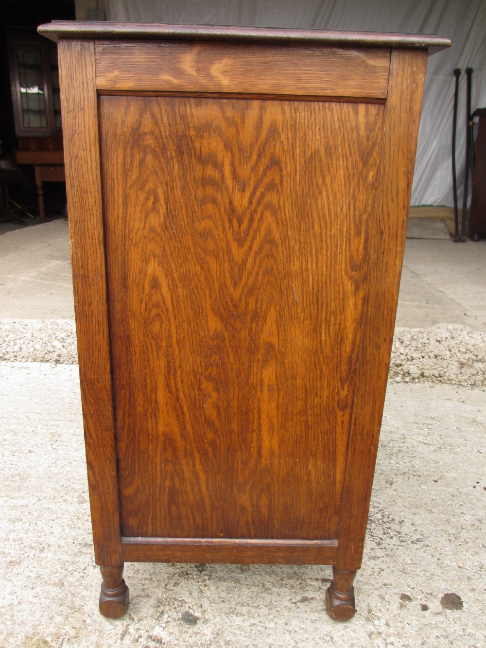 Edwardian oak stationary cabinet View XI