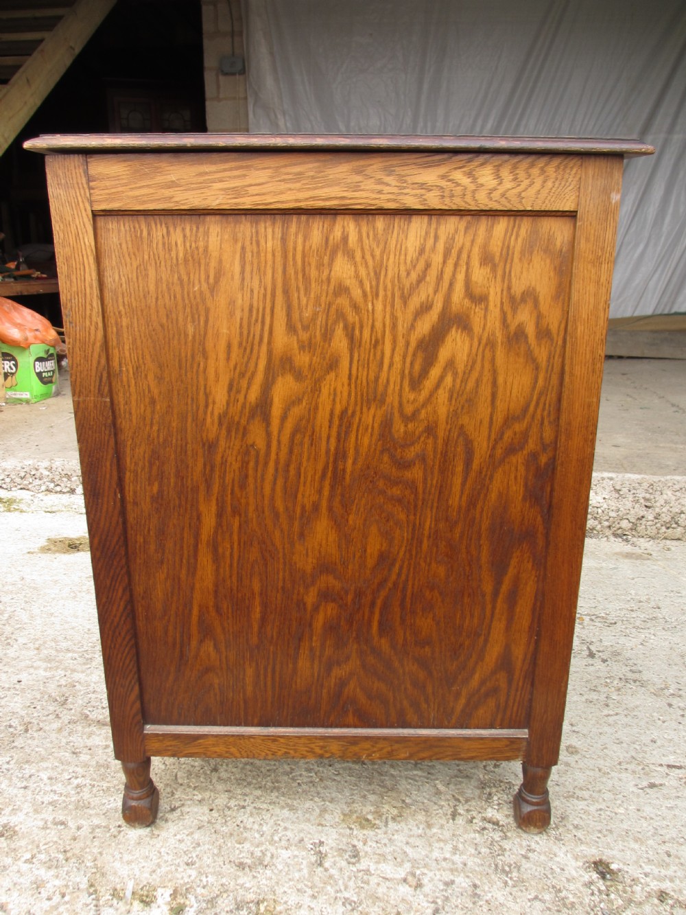 Edwardian oak stationary cabinet View XII