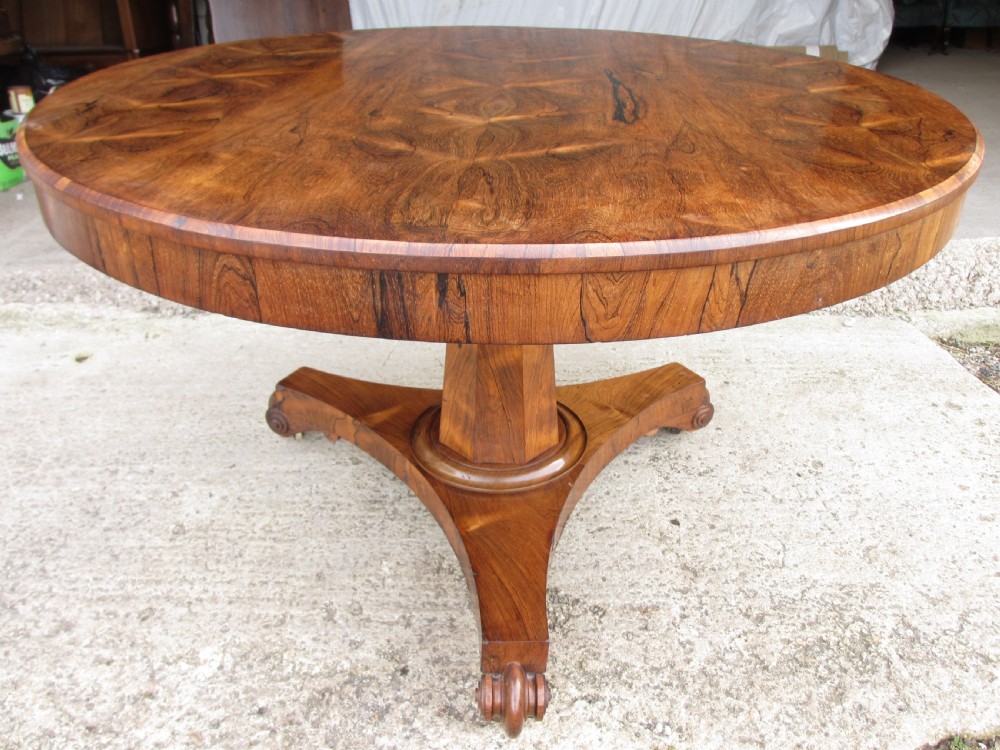Victorian rosewood circular tilt top breakfast table