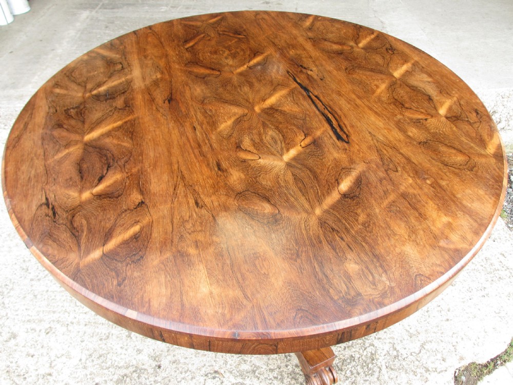 Victorian rosewood circular tilt top breakfast table View V