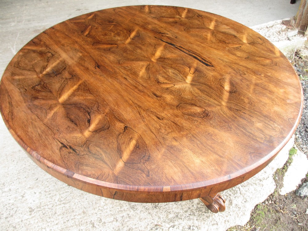 Victorian rosewood circular tilt top breakfast table View VIII