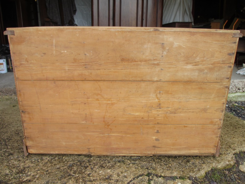 Victorian Pine Pedestal desk - Deep tapering drawers View XI