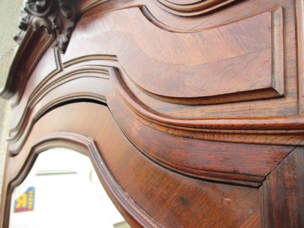 Superb 19th Century French Carved Rosewood Mirror Door Armoire Wardrobe  View VI