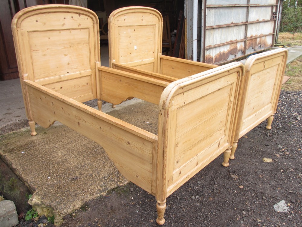 Pair Of 19th century French Pine Sleigh Beds View IV