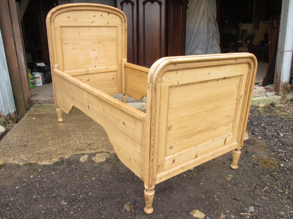 Pair Of 19th century French Pine Sleigh Beds View VII