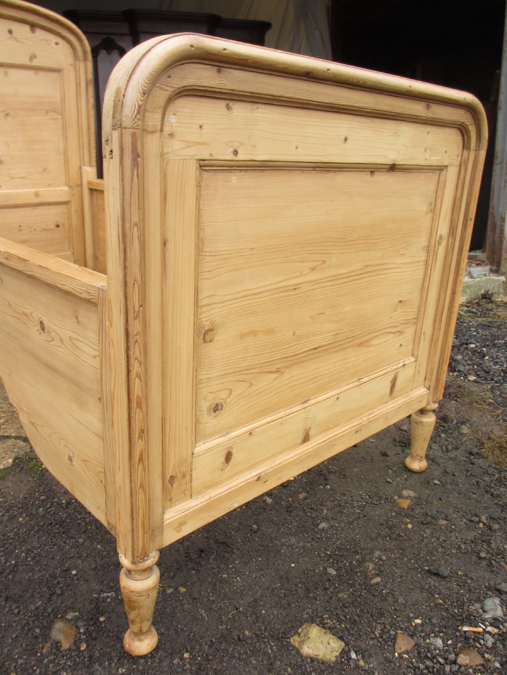 Pair Of 19th century French Pine Sleigh Beds View VIII