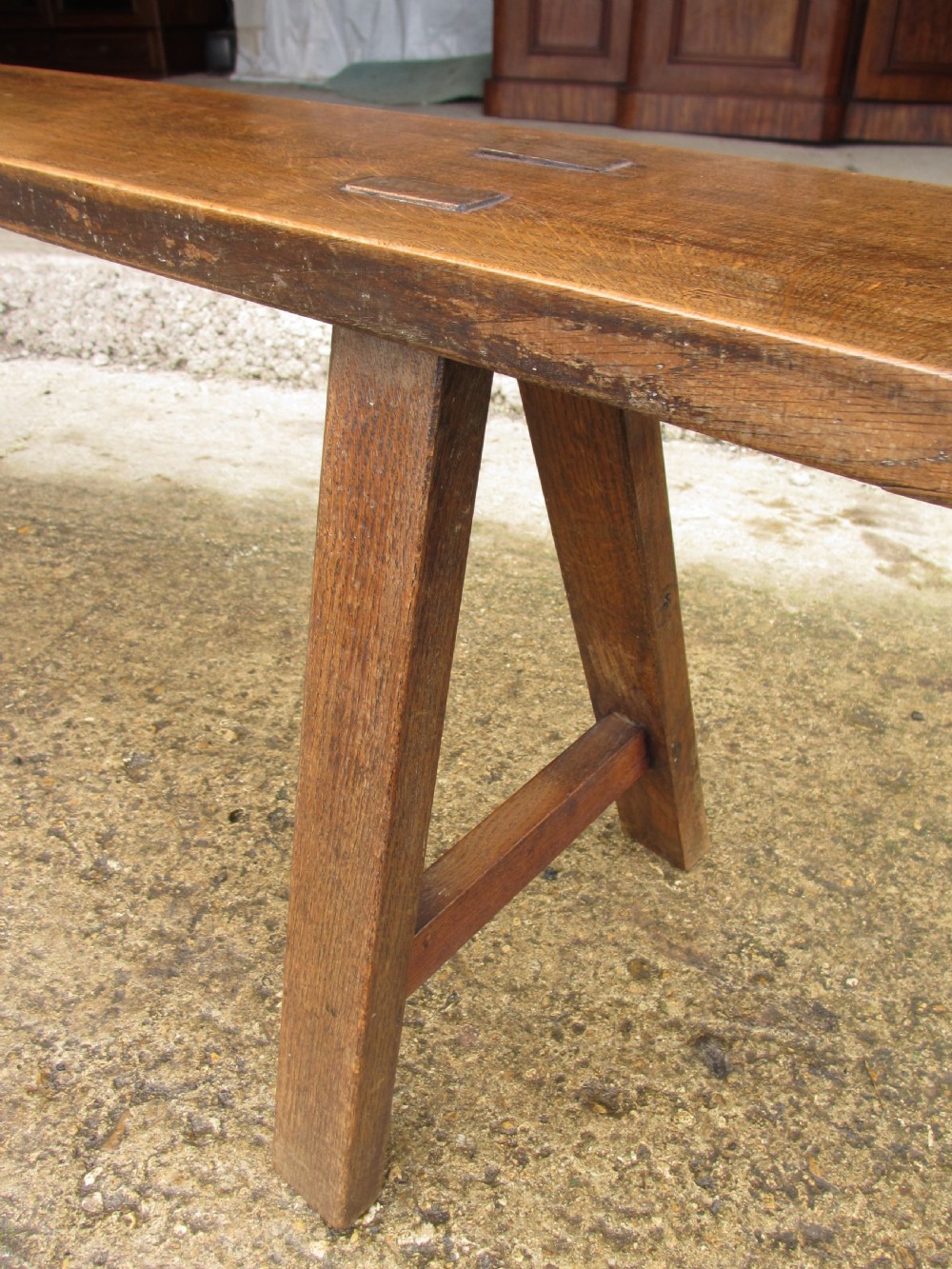 Pair of 19th-century refectory Oak Benches View II
