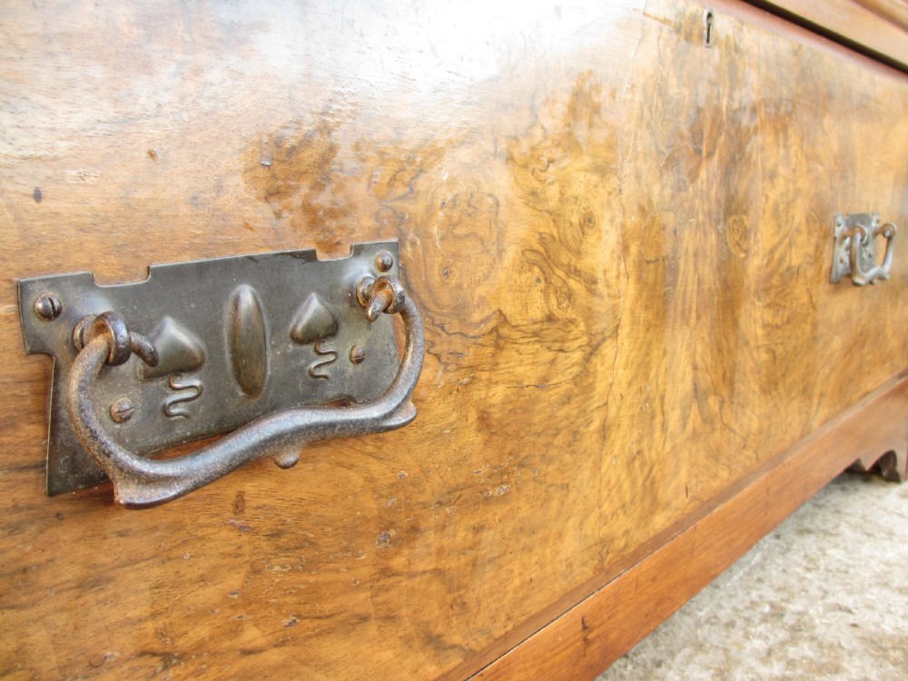 victorian art nouveau burr walnut mirror door wardrobe View IX