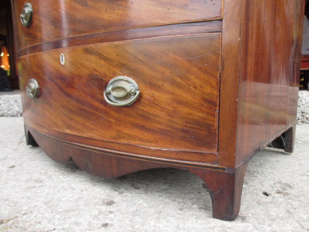 victorian mahogany bow front chest pot cupboard View V
