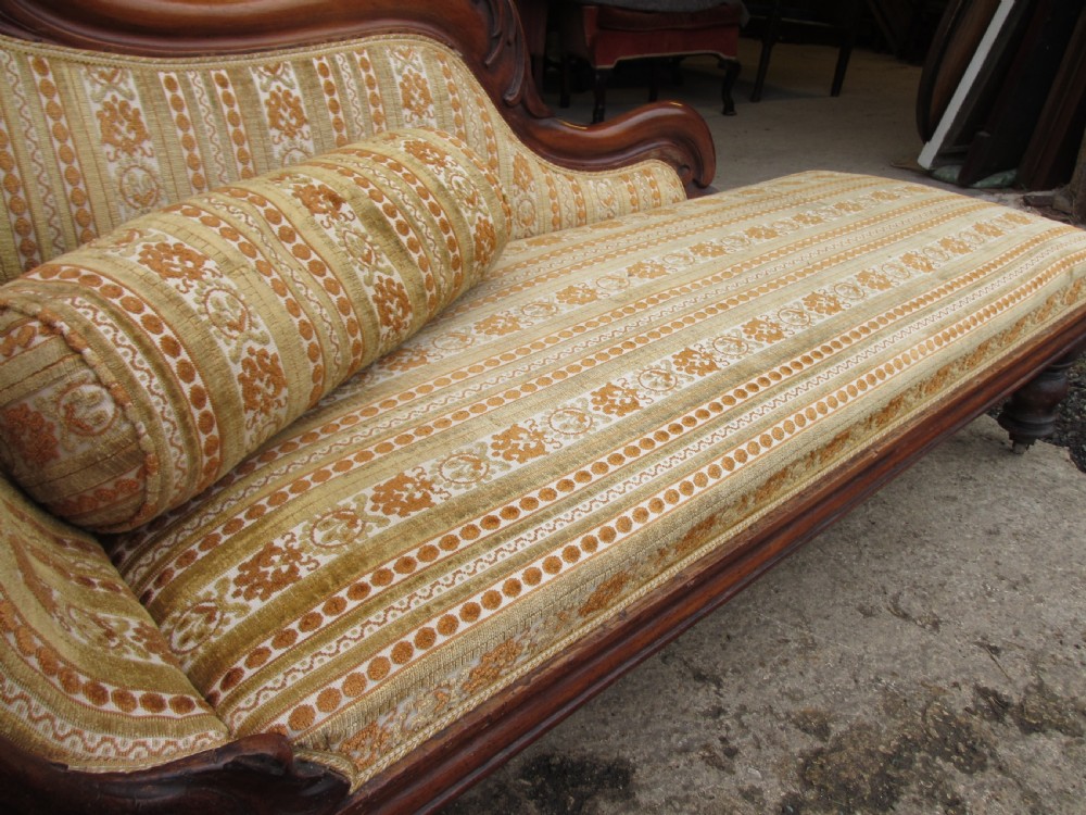 19th century mahogany chaise longue View VI