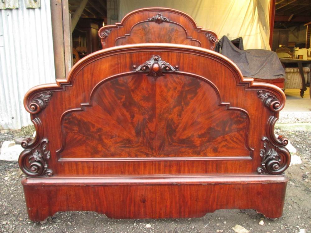 victorian mahogany art nouveau king size double bed