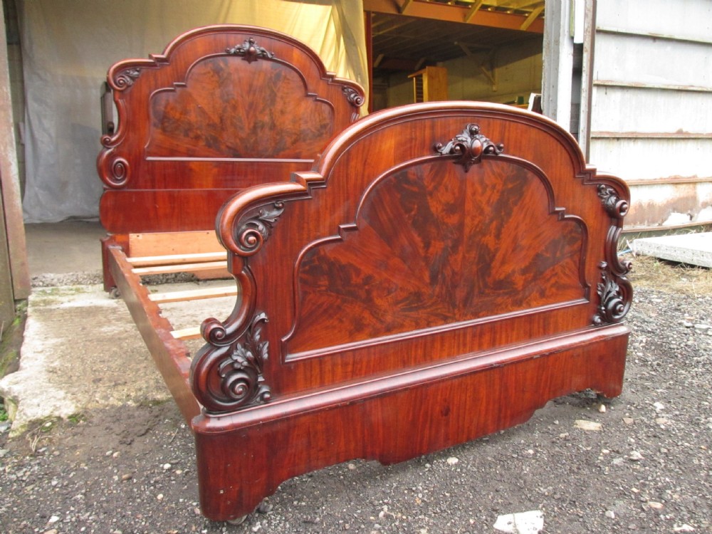 victorian mahogany art nouveau king size double bed View II