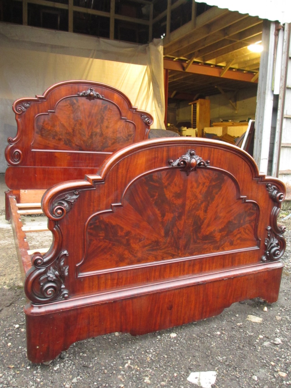 victorian mahogany art nouveau king size double bed View III