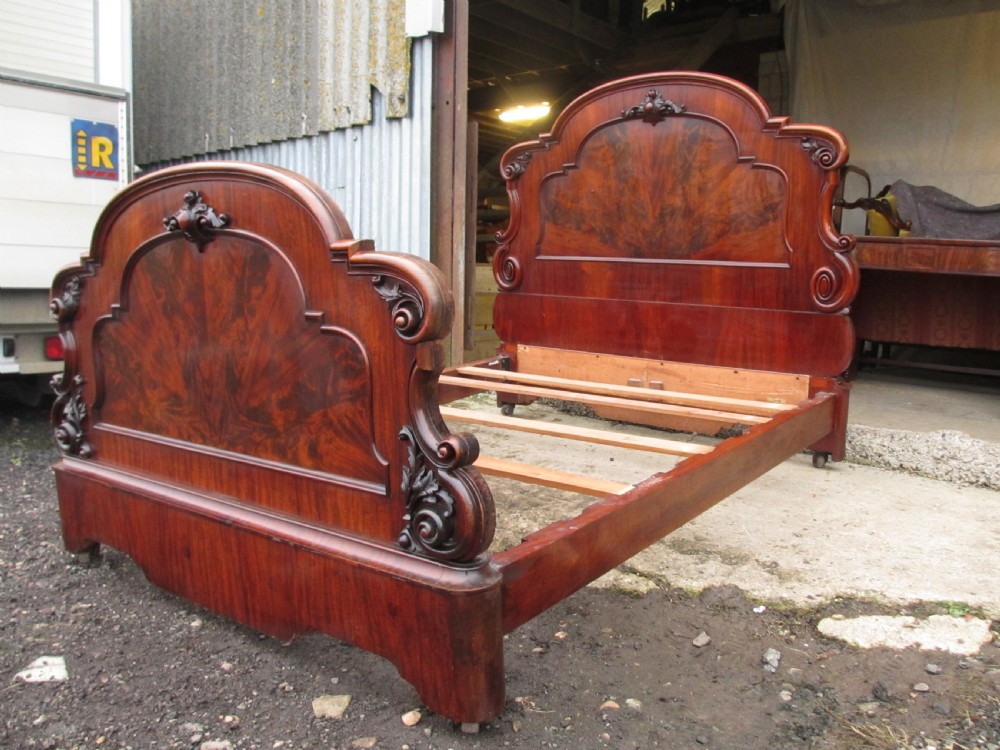 victorian mahogany art nouveau king size double bed View IV