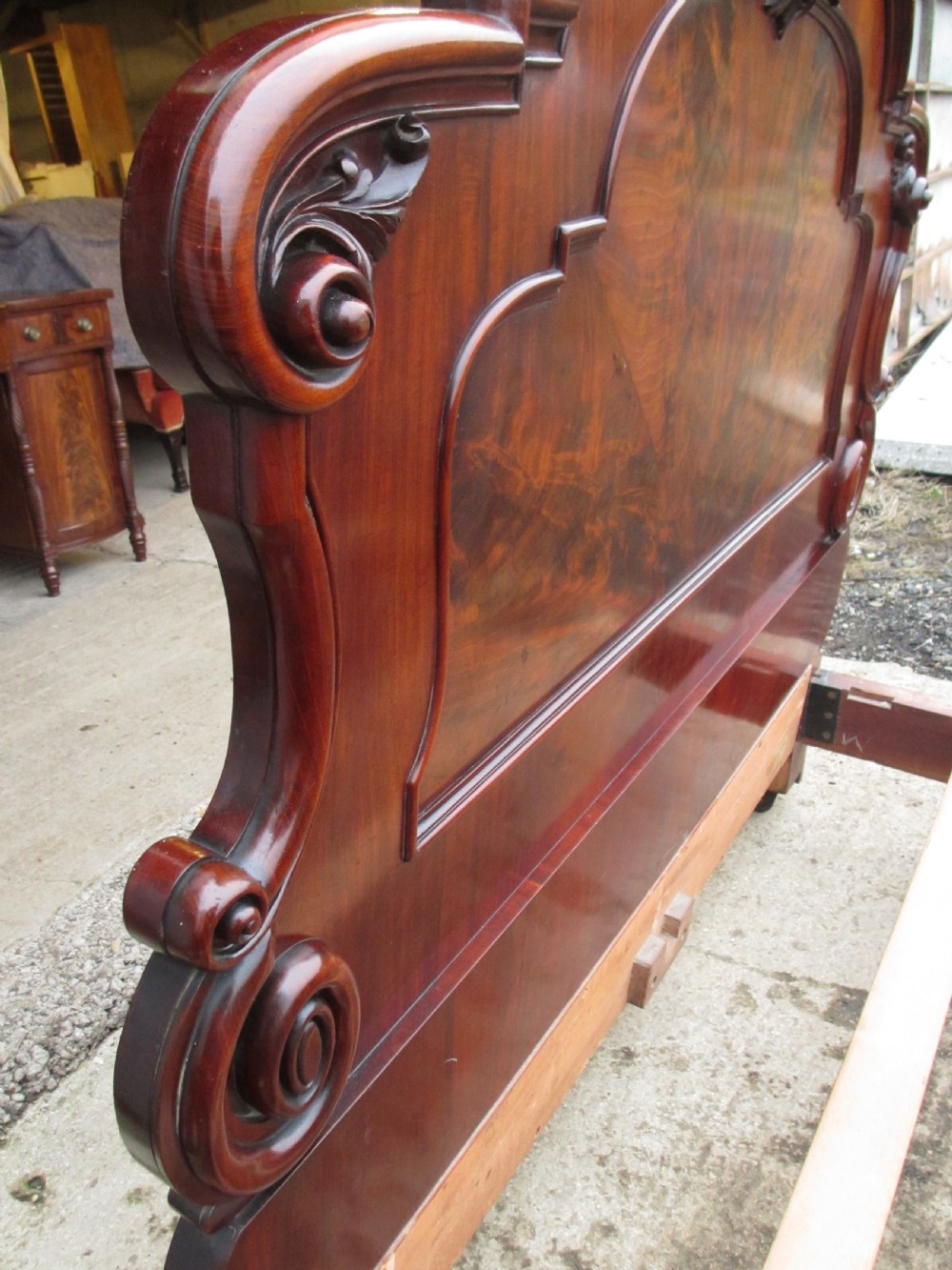 victorian mahogany art nouveau king size double bed View VII