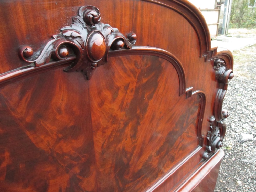 victorian mahogany art nouveau king size double bed View XI