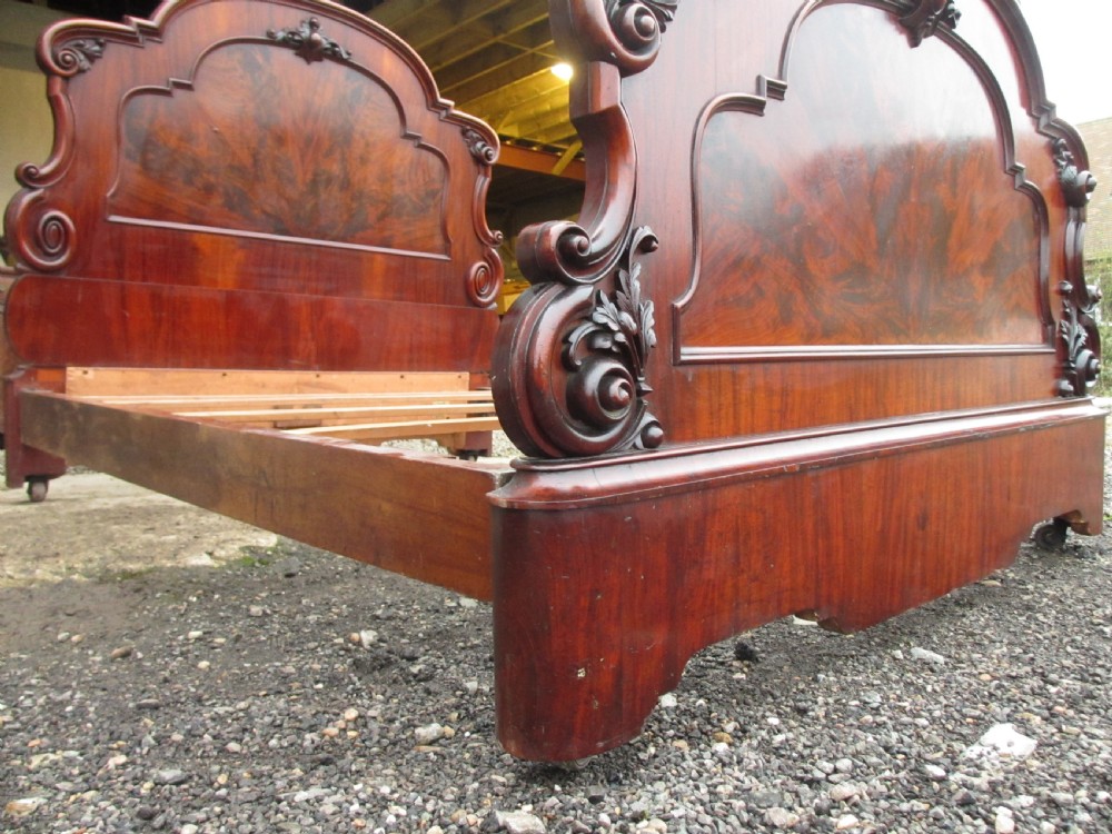 victorian mahogany art nouveau king size double bed View XIII