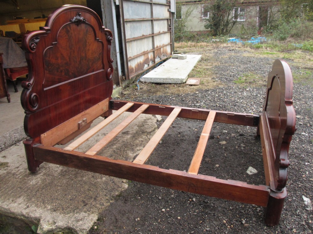 victorian mahogany art nouveau king size double bed View XV