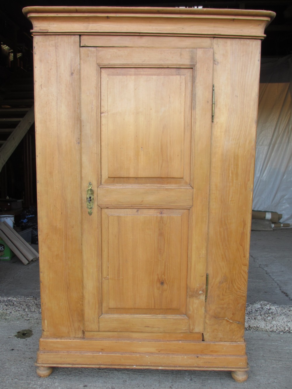 french pine single door collapsible  cupboard wardrobe