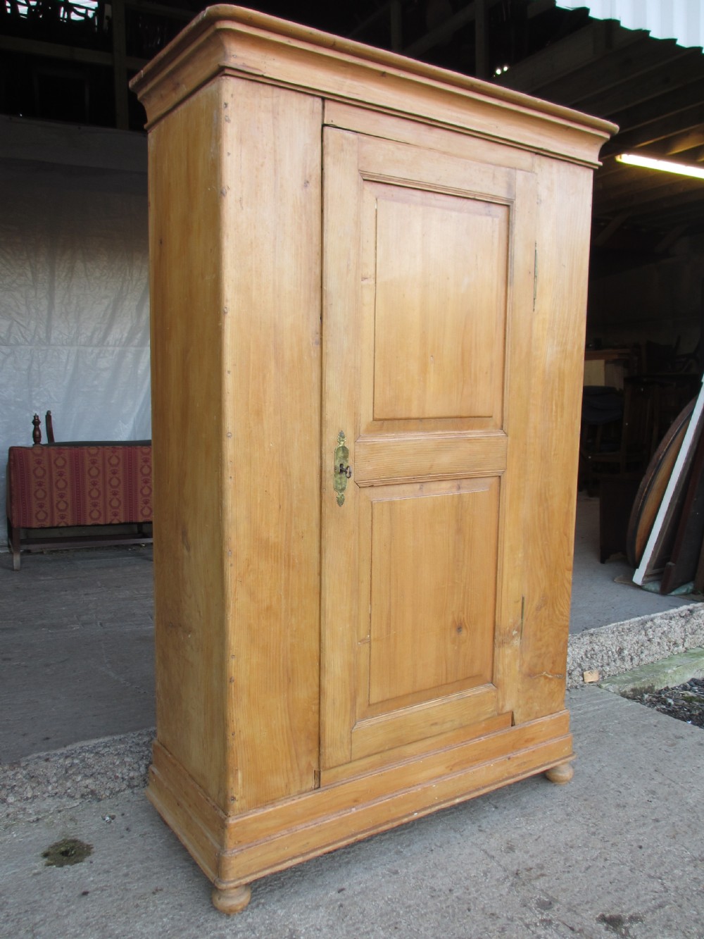 french pine single door collapsible  cupboard wardrobe View II