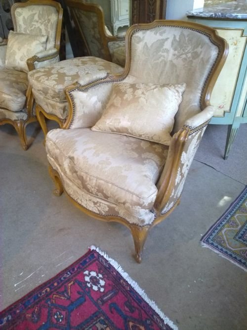 Pair of French Louis Xv Style Armchairs