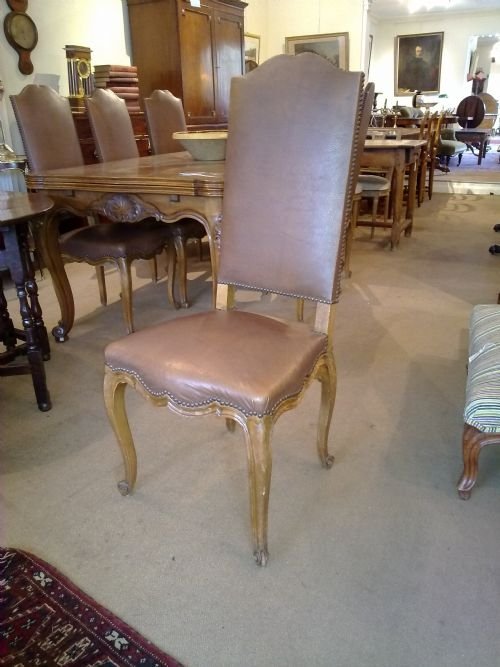 Set of 6 French High Back Chairs